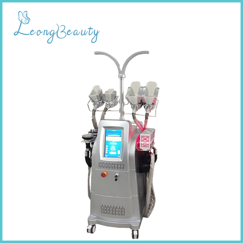 เครื่องลดน้ำหนักแบบซิลิคอน Cryolipolysis Rf Cavitation สีเทาแนวตั้ง