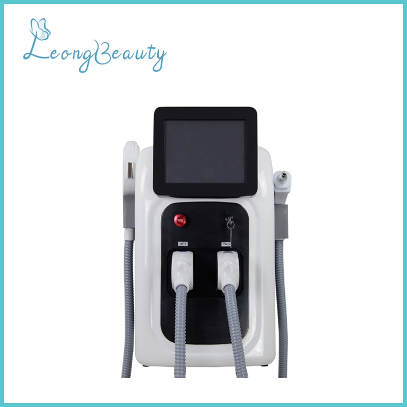 เครื่อง OPT Yag Laser 2in1 สำหรับการกำจัดขน การกำจัดรอยสัก